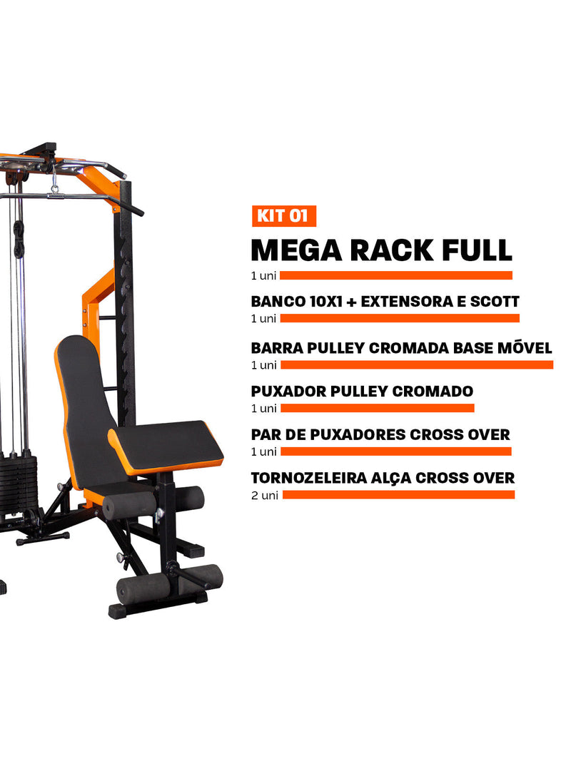 Estação De Musculação Mega Rack Full