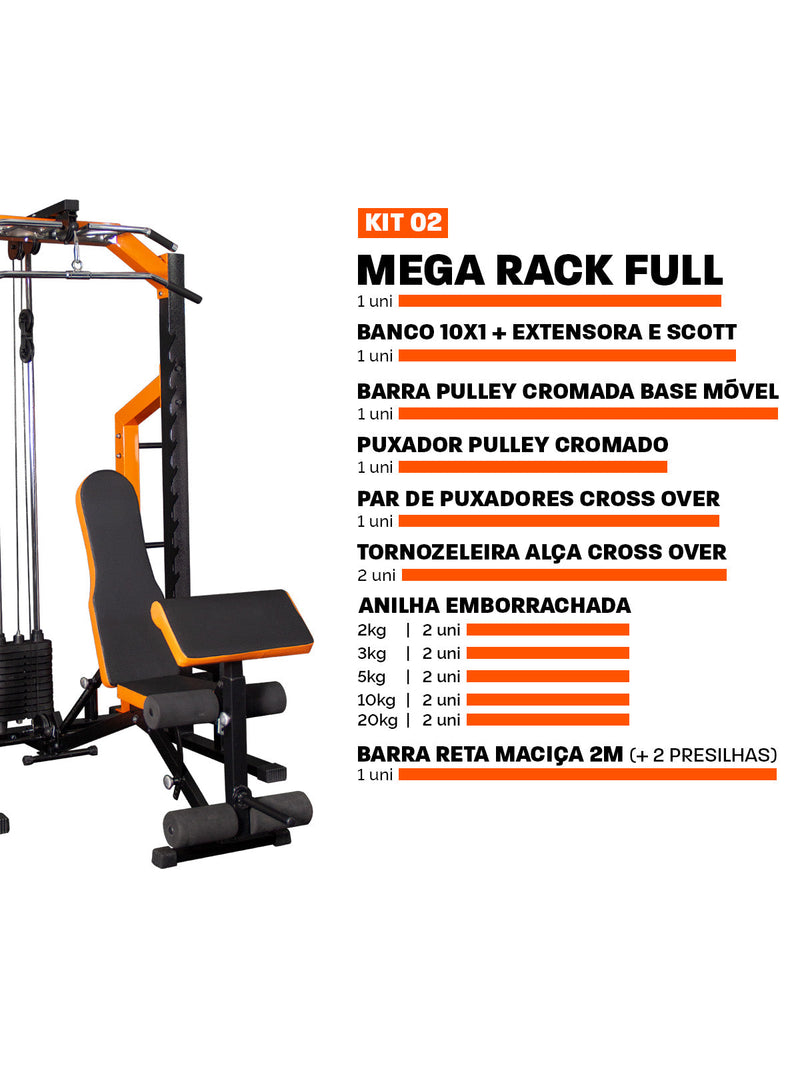 Estação De Musculação Mega Rack Full