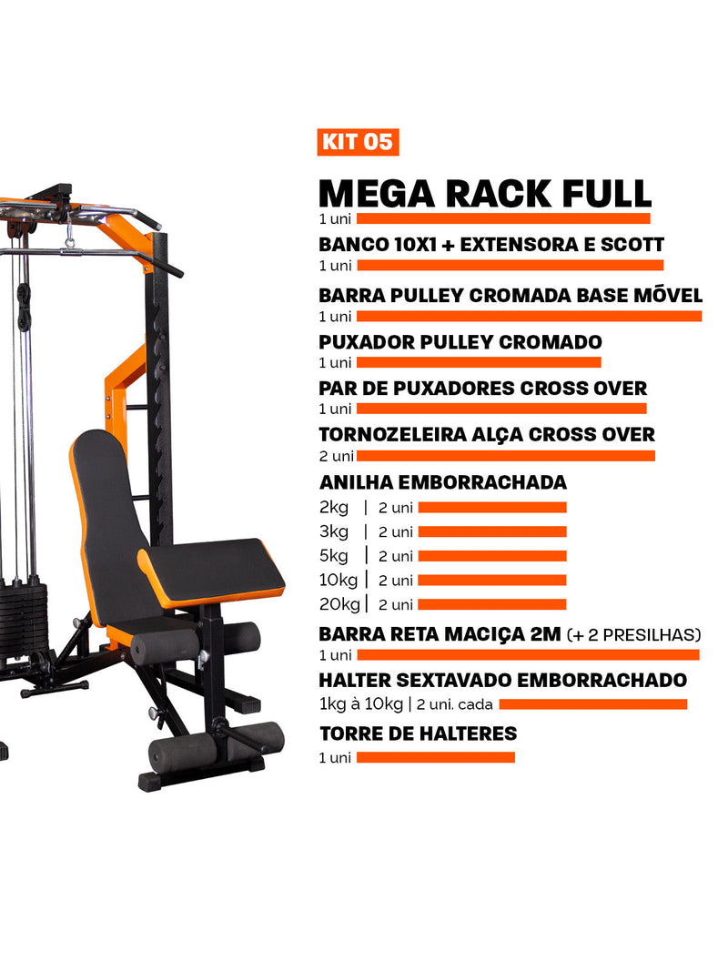 Estação De Musculação Mega Rack Full