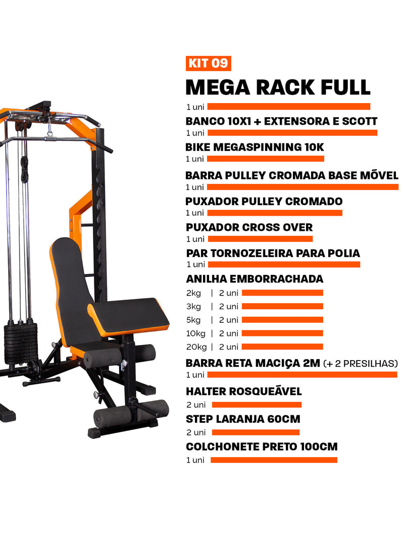 Estação De Musculação Mega Rack Full