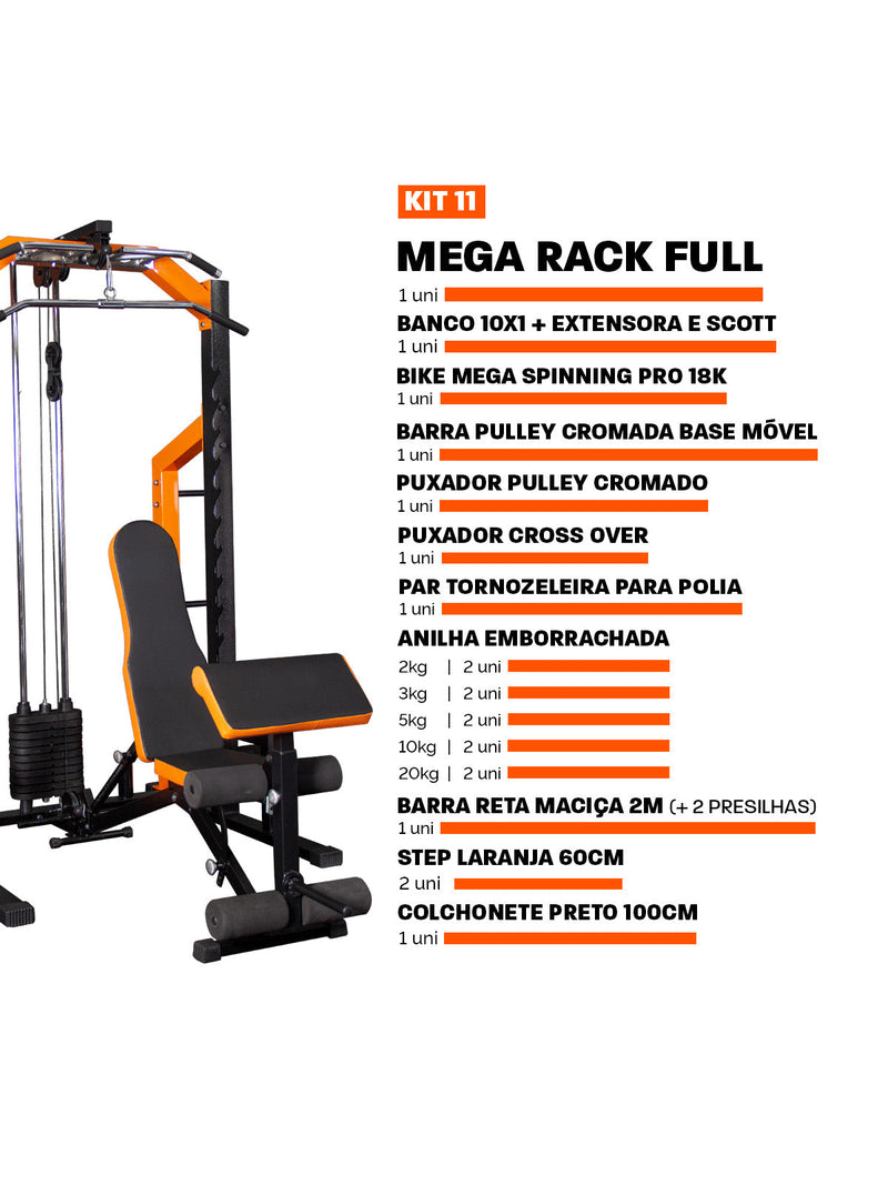 Estação De Musculação Mega Rack Full