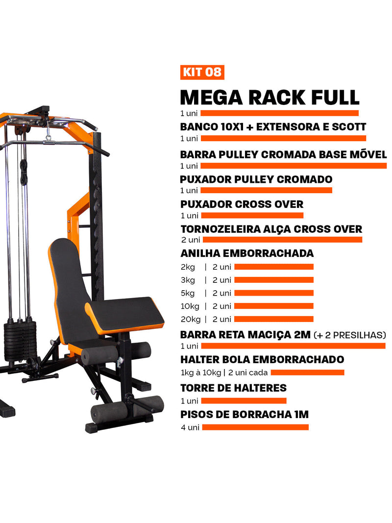Estação De Musculação Mega Rack Full