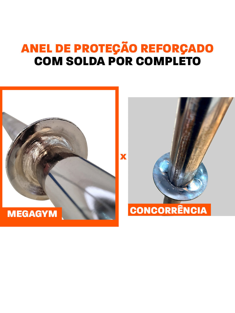 Barra Reta Maciça Cromada 28,57mm