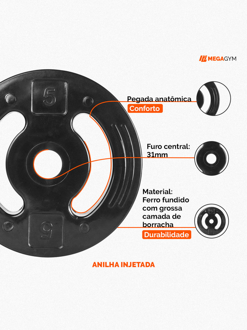 Anilha Injetada De Academia