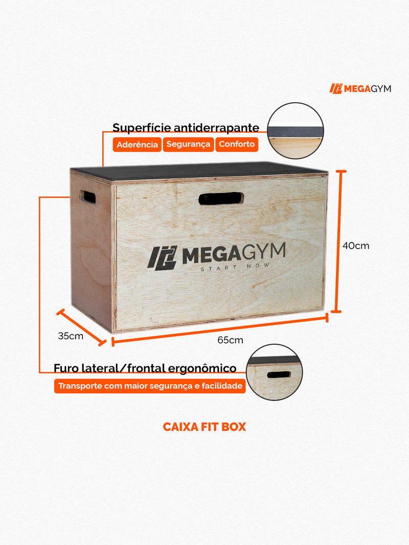 Caixa De Salto Organizadora Fit Box 40cm X 65cm X 35cm