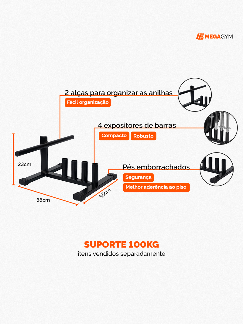 Suporte Expositor De Anilhas Barras E Halteres