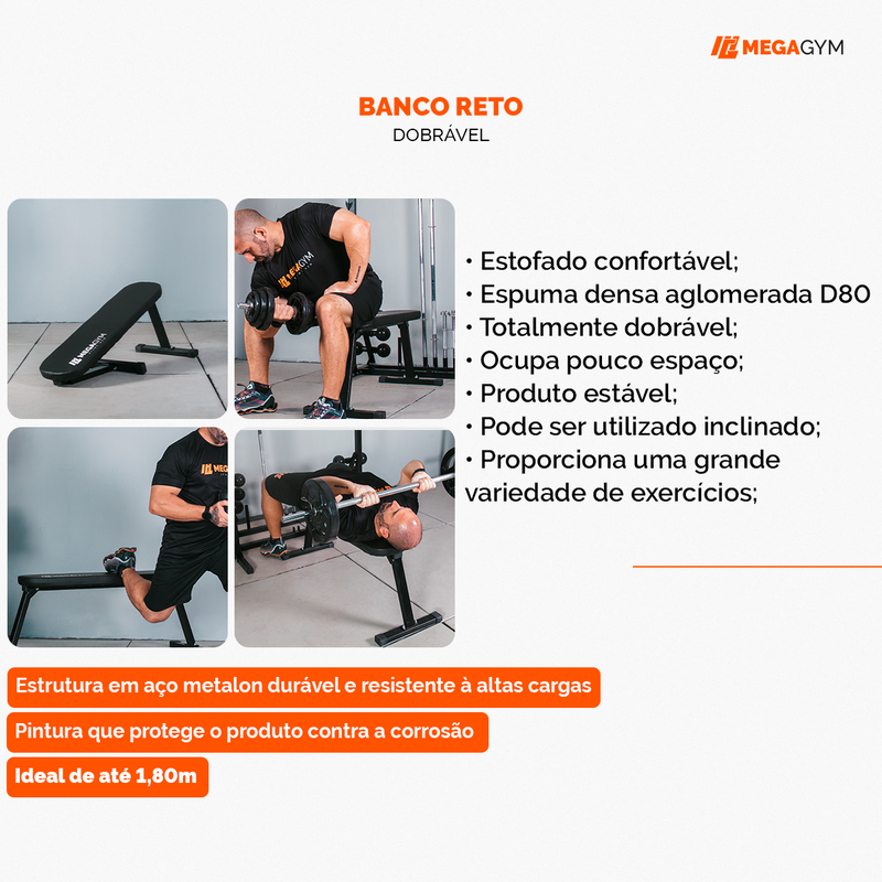 Banco Reto Dobrável