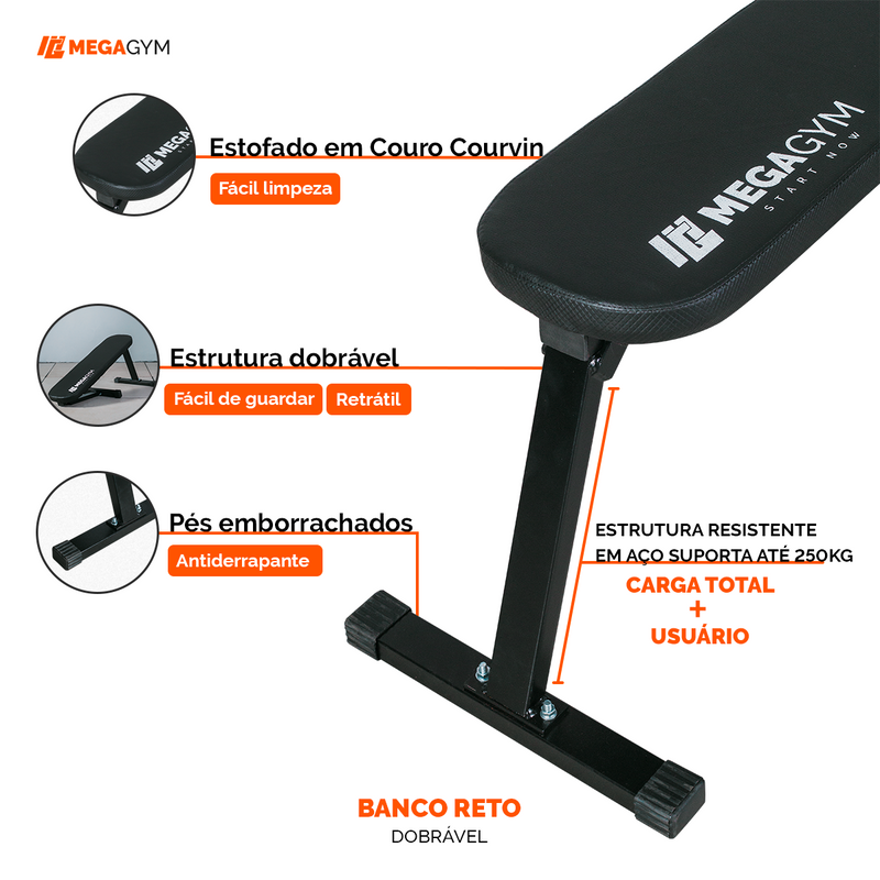 Banco Reto Dobrável