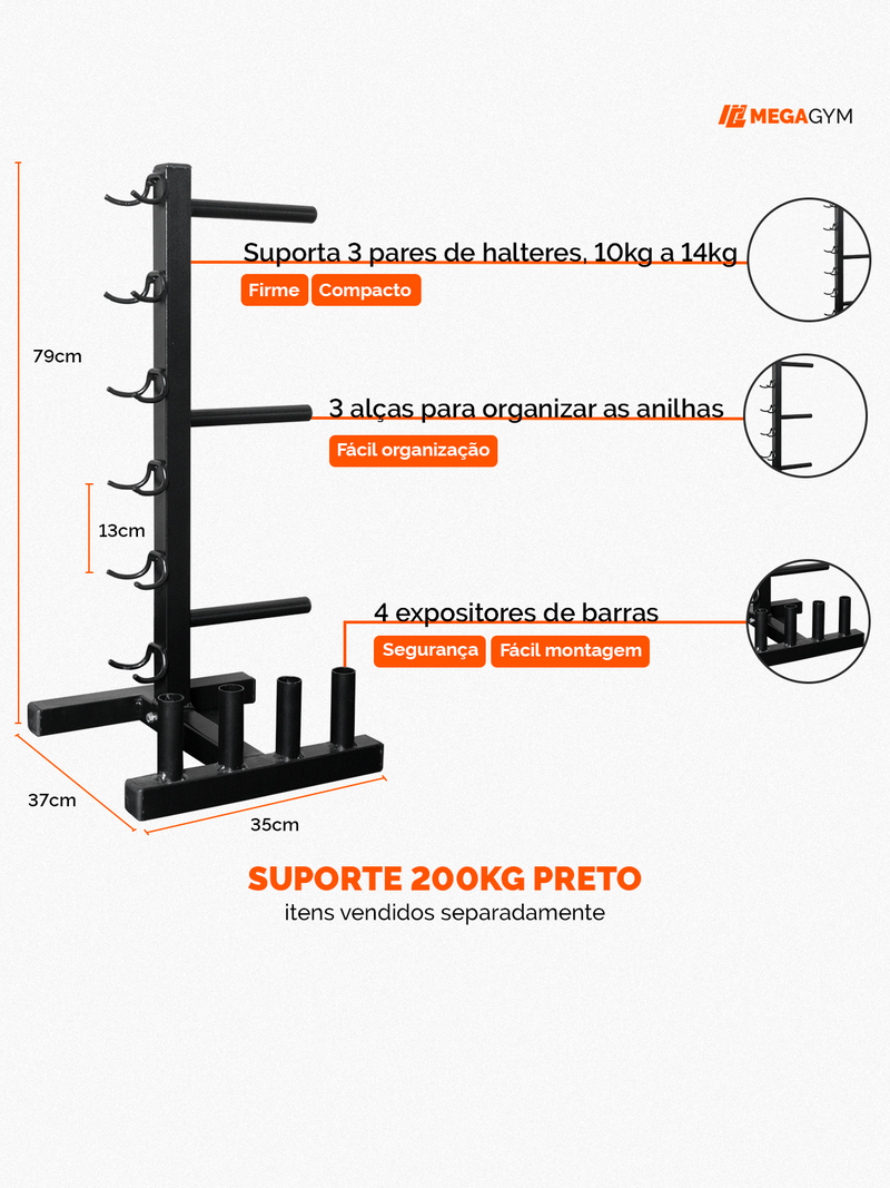 Suporte Expositor De Anilhas Barras E Halteres