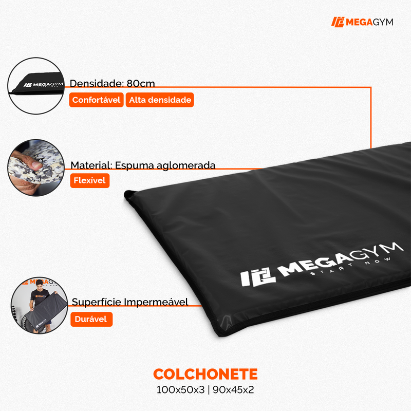 Colchonete De Academia 90x45x2 Para Treino Pilates Funcional