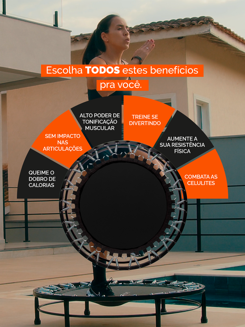 Mini Jump Trampolim Profissional 32 Molas