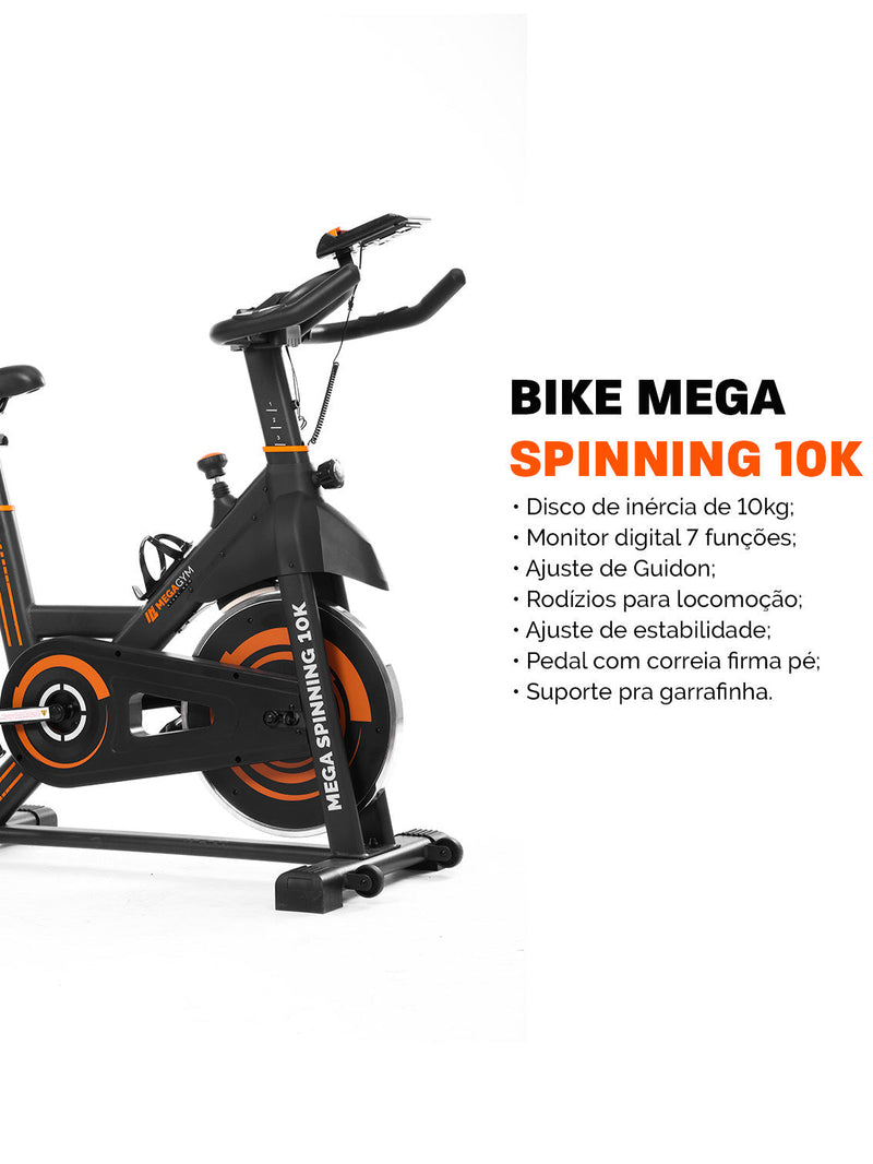Bicicleta Ergométrica Bike Mega Spinning 10K