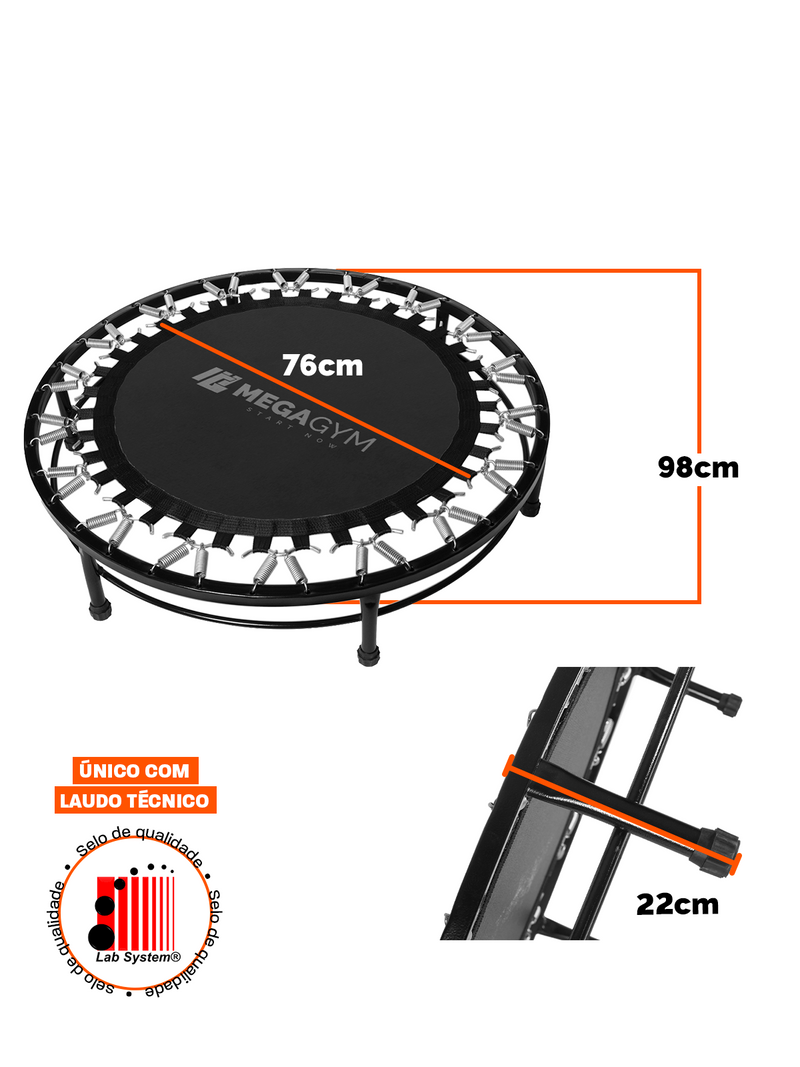 Mini Jump Trampolim Profissional 32 Molas
