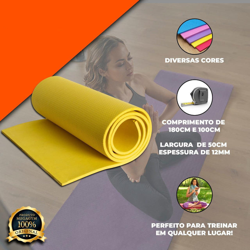 Tapete Esteira De Yoga 100x50x10 Para Pilates Ginástica